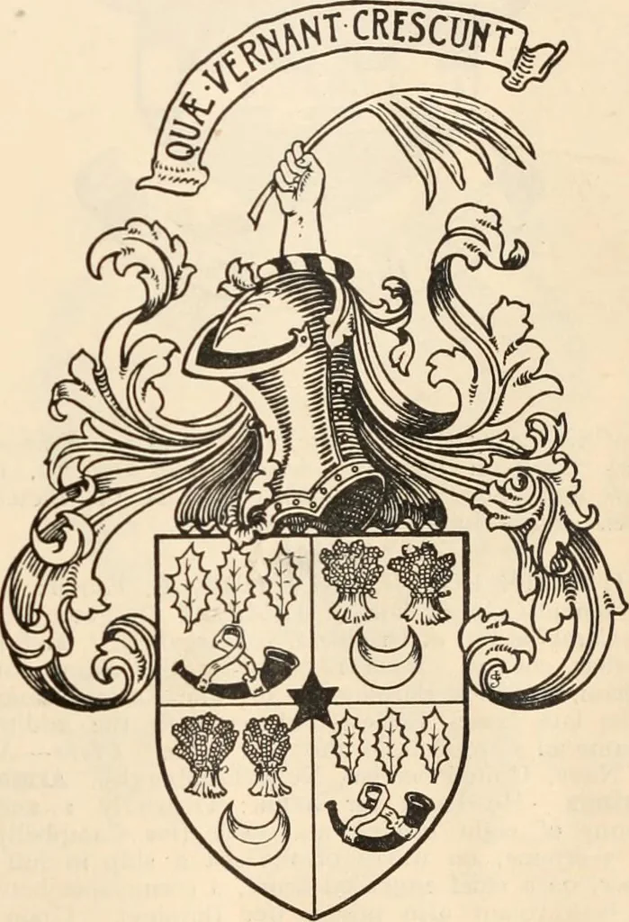 An illustration from Armorial families : a directory of gentlemen of coat-armour, 1905, leaf 238