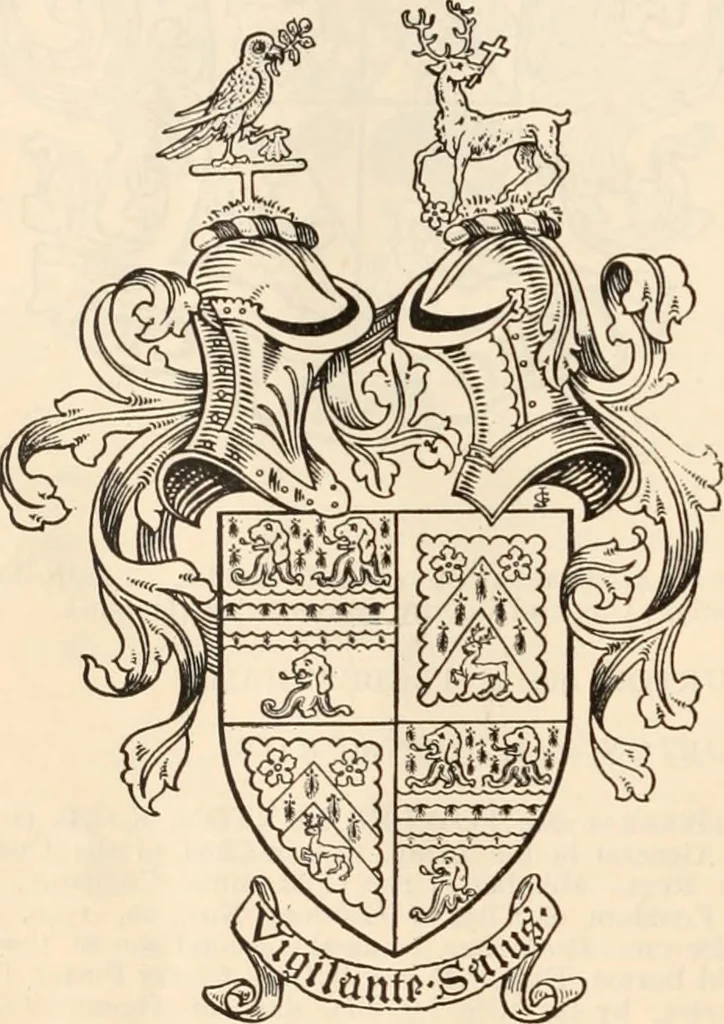 An illustration from Armorial families : a directory of gentlemen of coat-armour, 1905, leaf 243