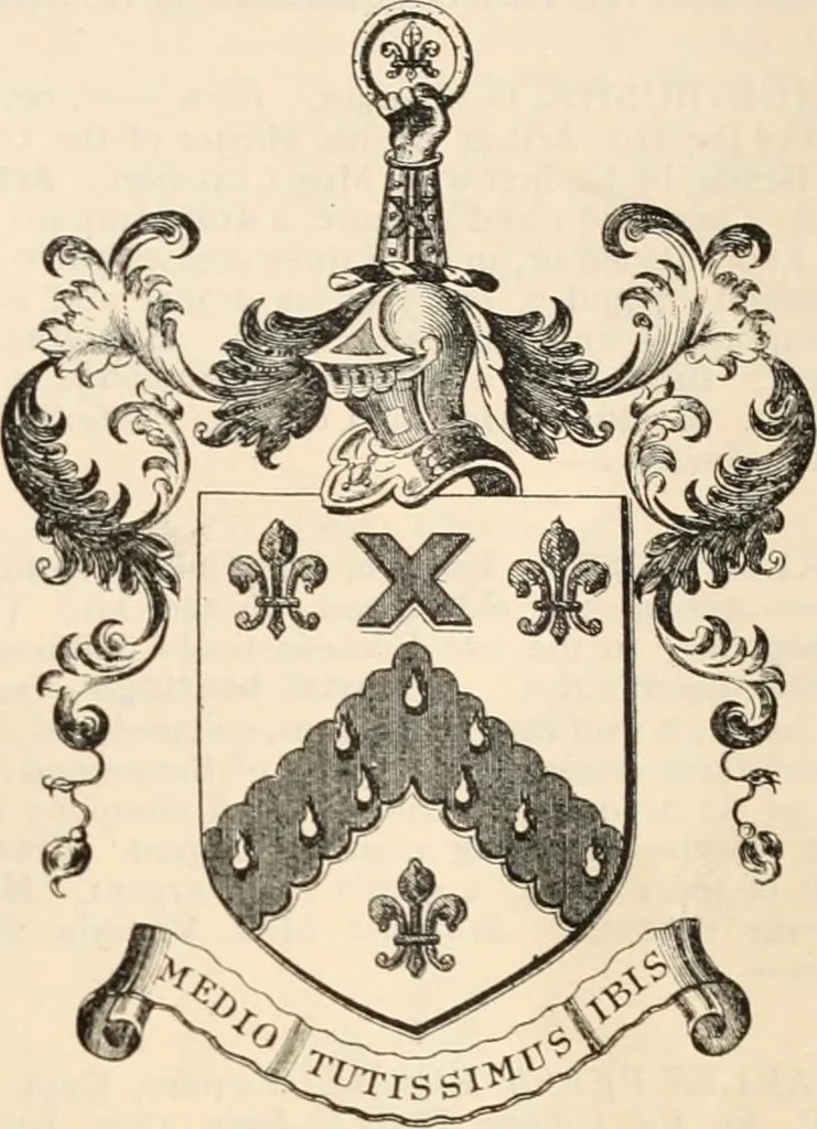 An illustration from Armorial families : a directory of gentlemen of coat-armour, 1905, leaf 244