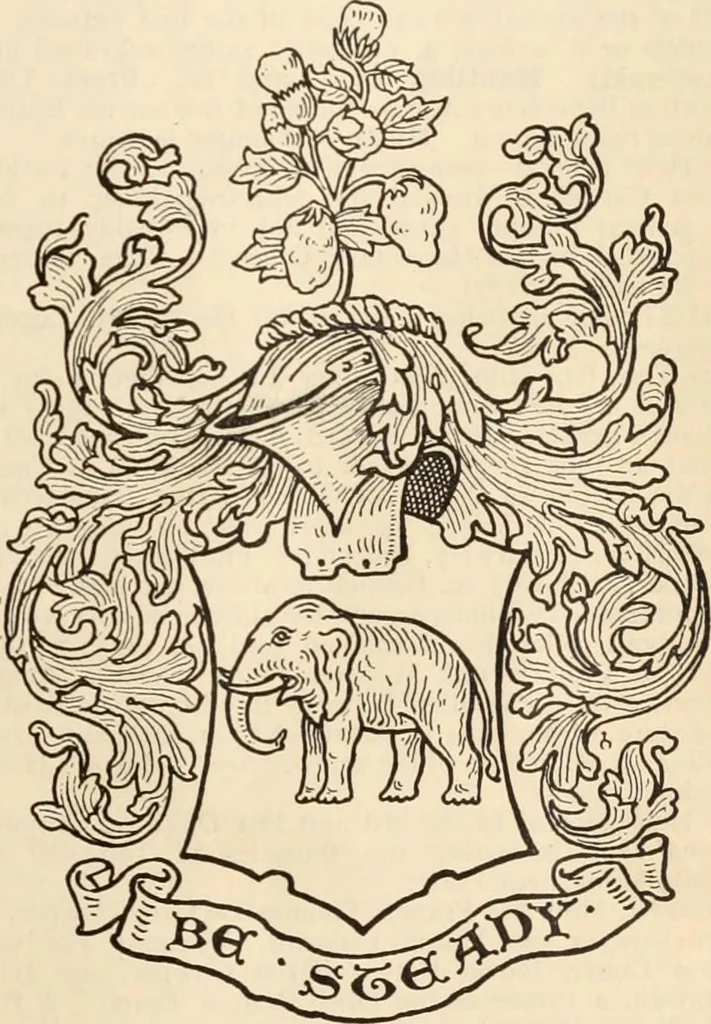 An illustration from Armorial families : a directory of gentlemen of coat-armour, 1905, leaf 246