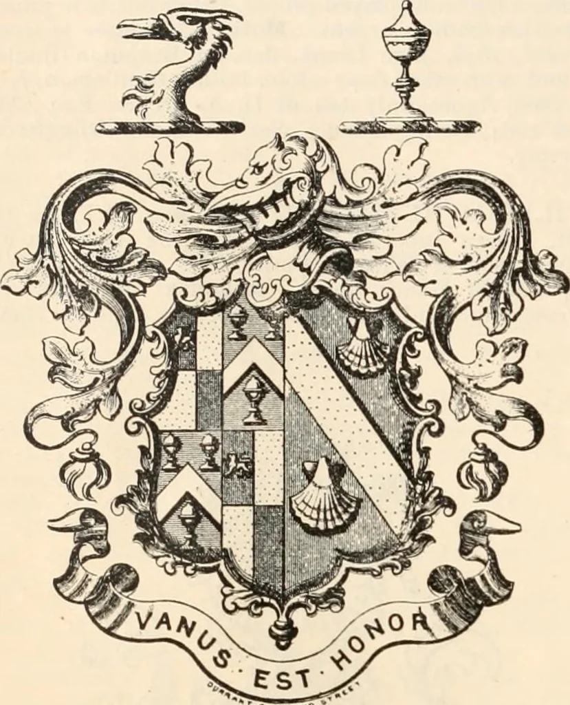 An illustration from Armorial families : a directory of gentlemen of coat-armour, 1905, leaf 251