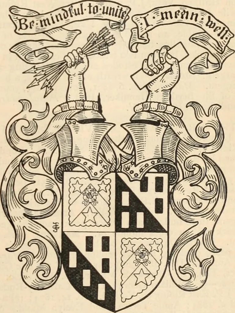 An illustration from Armorial families : a directory of gentlemen of coat-armour, 1905, leaf 256