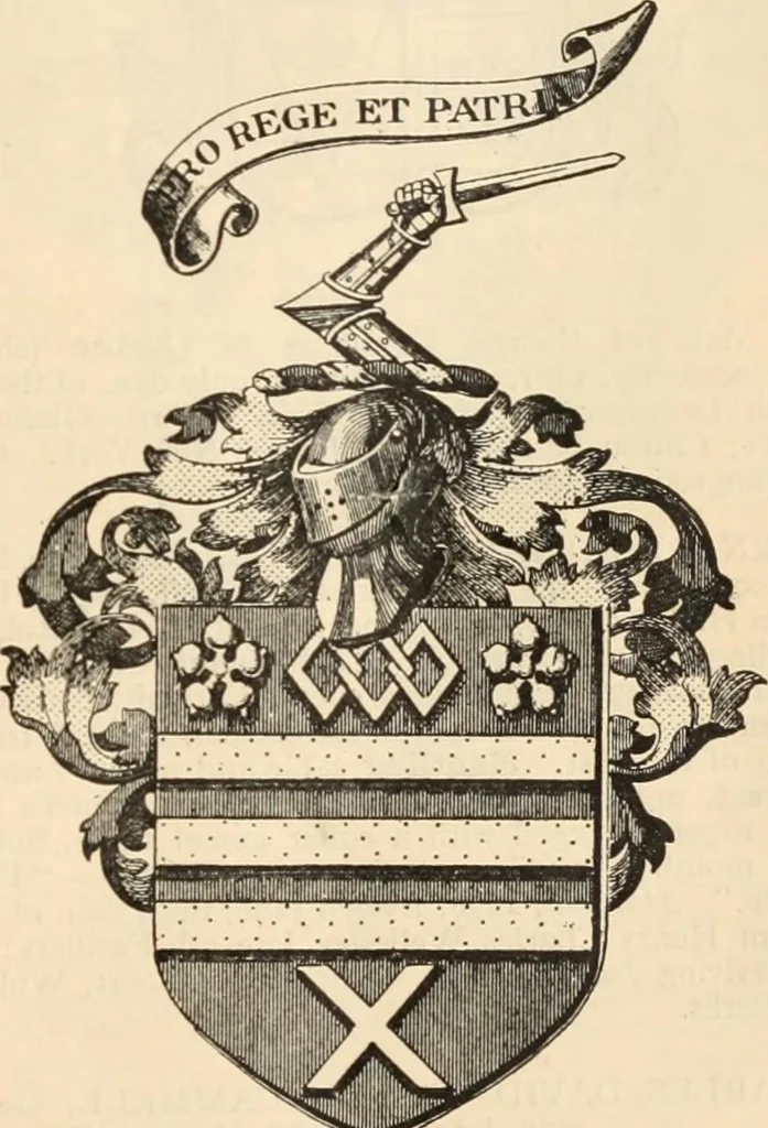 An illustration from Armorial families : a directory of gentlemen of coat-armour, 1905, leaf 258