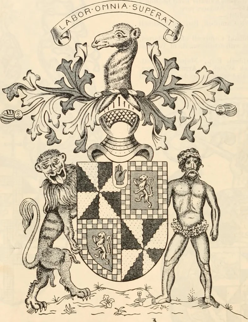 An illustration from Armorial families : a directory of gentlemen of coat-armour, 1905, leaf 261