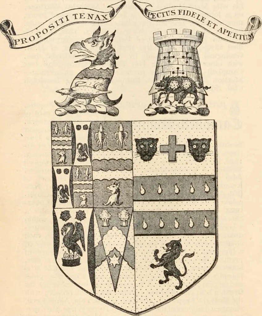 An illustration from Armorial families : a directory of gentlemen of coat-armour, 1905, leaf 265