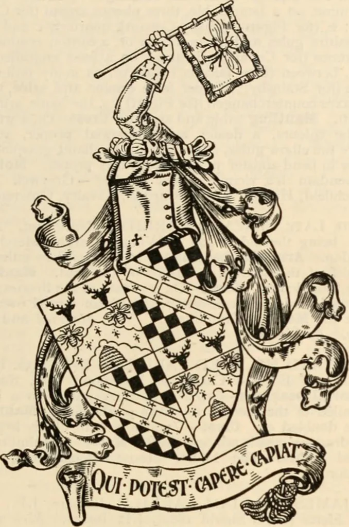 An illustration from Armorial families : a directory of gentlemen of coat-armour, 1905, leaf 266
