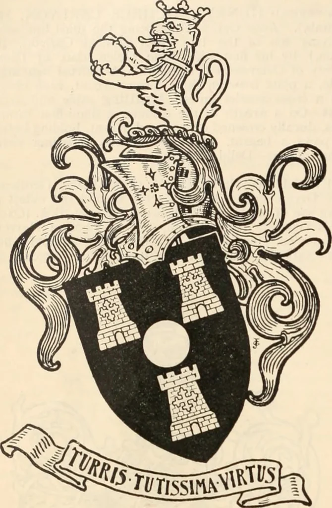 An illustration from Armorial families : a directory of gentlemen of coat-armour, 1905, leaf 269