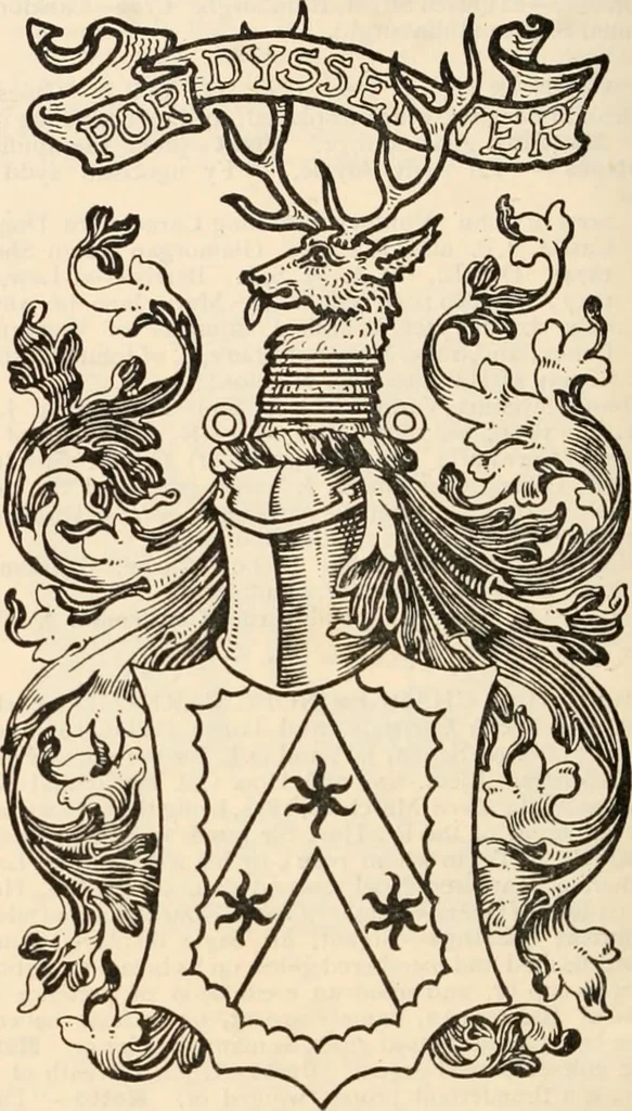 An illustration from Armorial families : a directory of gentlemen of coat-armour, 1905, leaf 273
