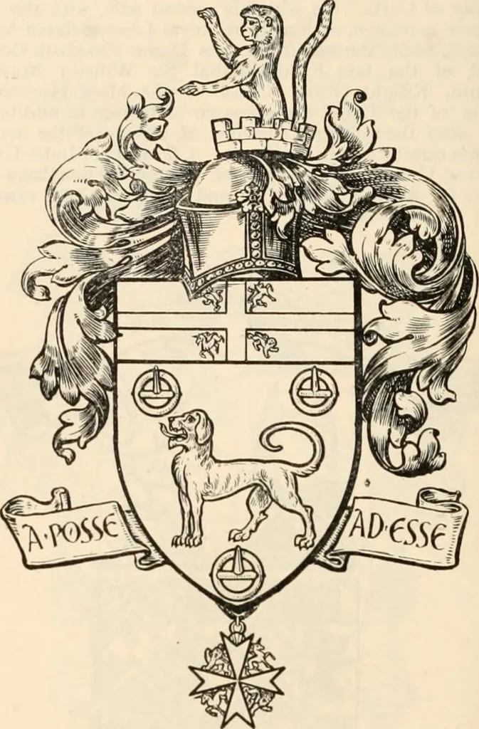 An illustration from Armorial families : a directory of gentlemen of coat-armour, 1905, leaf 277