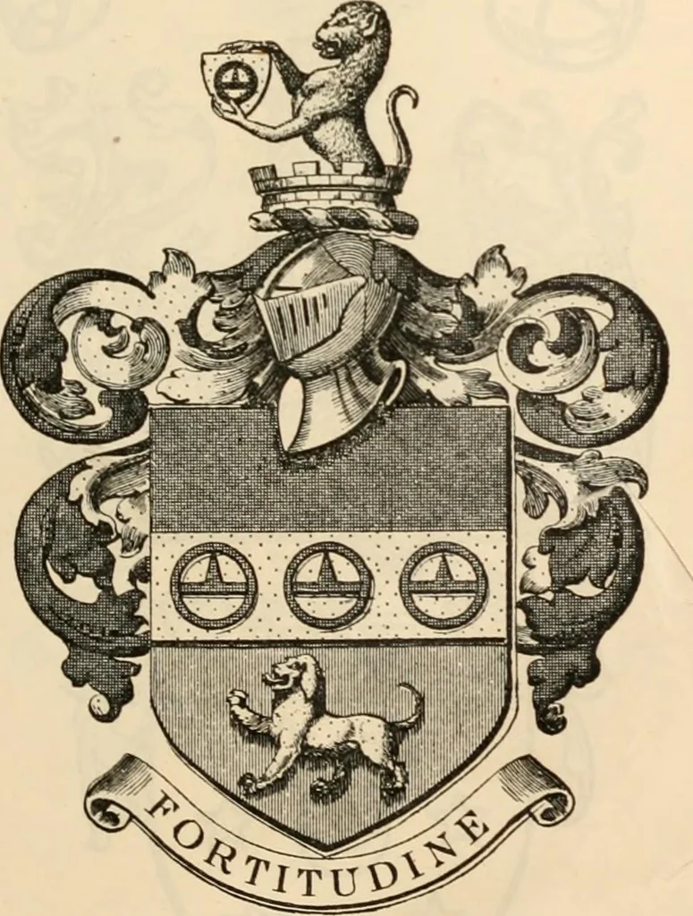 An illustration from Armorial families : a directory of gentlemen of coat-armour, 1905, leaf 278