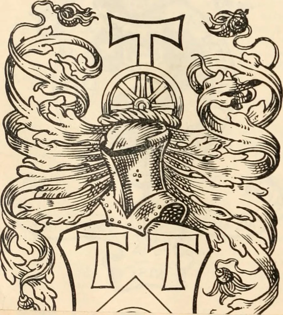 An illustration from Armorial families : a directory of gentlemen of coat-armour, 1905, leaf 279
