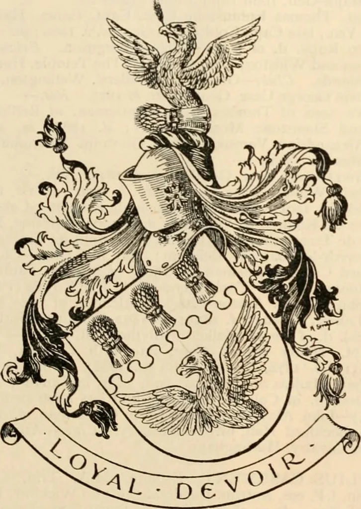 An illustration from Armorial families : a directory of gentlemen of coat-armour, 1905, leaf 280