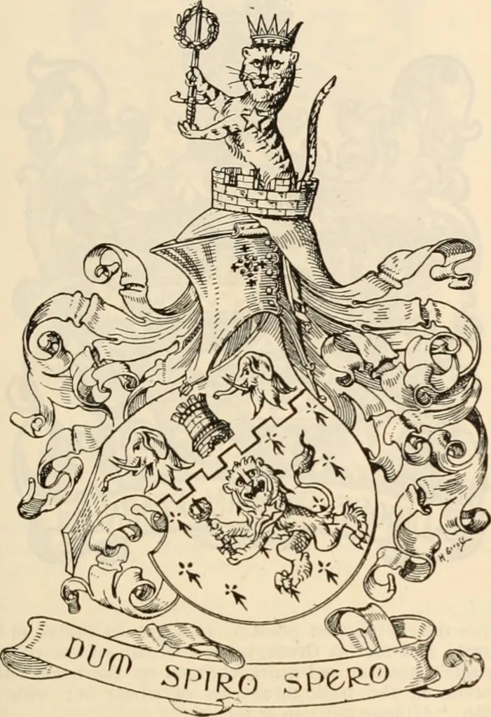 An illustration from Armorial families : a directory of gentlemen of coat-armour, 1905, leaf 282