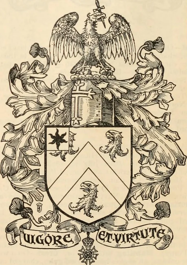 An illustration from Armorial families : a directory of gentlemen of coat-armour, 1905, leaf 282