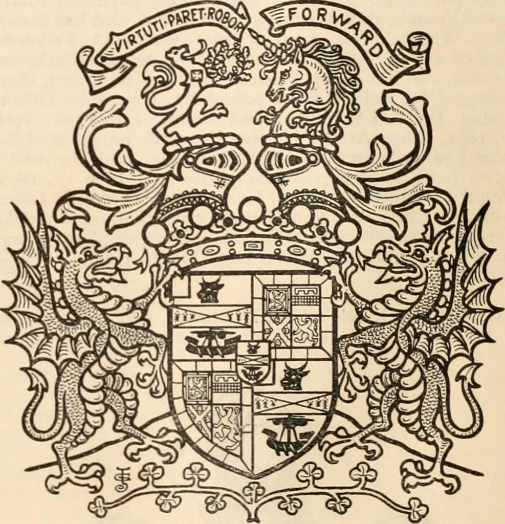 An illustration from Armorial families : a directory of gentlemen of coat-armour, 1905, leaf 284