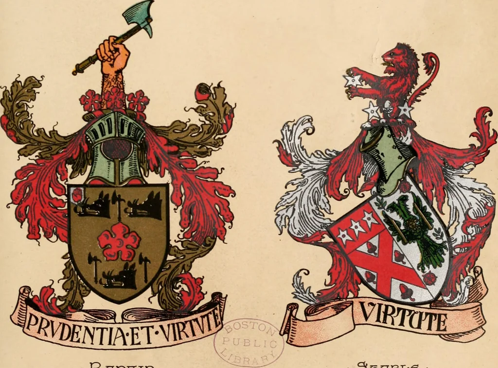 An illustration from Armorial families : a directory of gentlemen of coat-armour, 1905, leaf 288