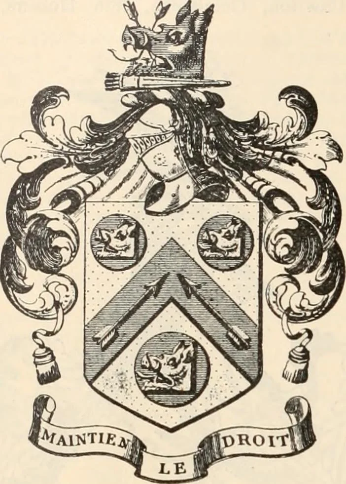 An illustration from Armorial families : a directory of gentlemen of coat-armour, 1905, leaf 293
