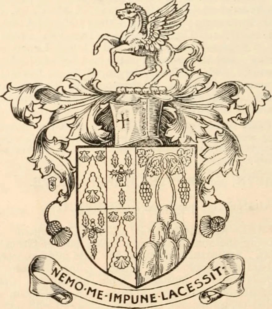 An illustration from Armorial families : a directory of gentlemen of coat-armour, 1905, leaf 297