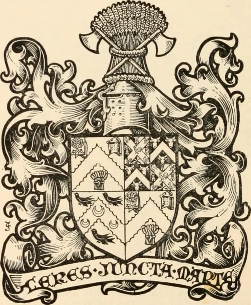 An illustration from Armorial families : a directory of gentlemen of coat-armour, 1905, leaf 299
