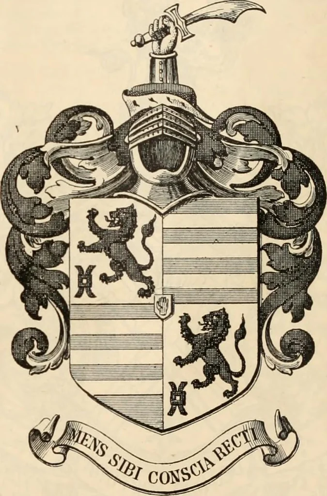 An illustration from Armorial families : a directory of gentlemen of coat-armour, 1905, leaf 300