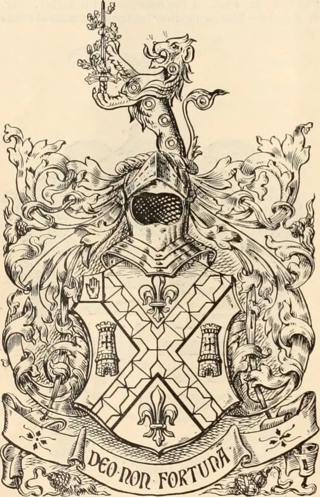 An illustration from Armorial families : a directory of gentlemen of coat-armour, 1905, leaf 301