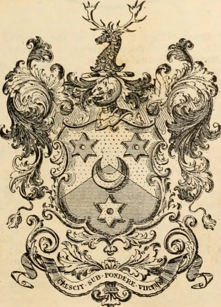 An illustration from Armorial families : a directory of gentlemen of coat-armour, 1905, leaf 304