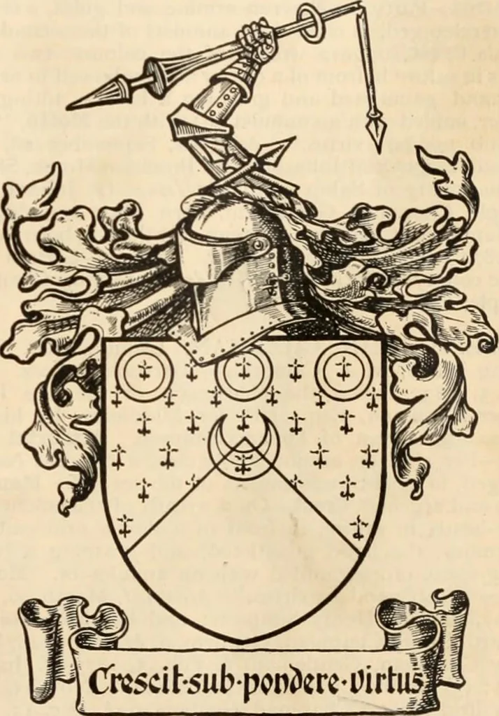 An illustration from Armorial families : a directory of gentlemen of coat-armour, 1905, leaf 304