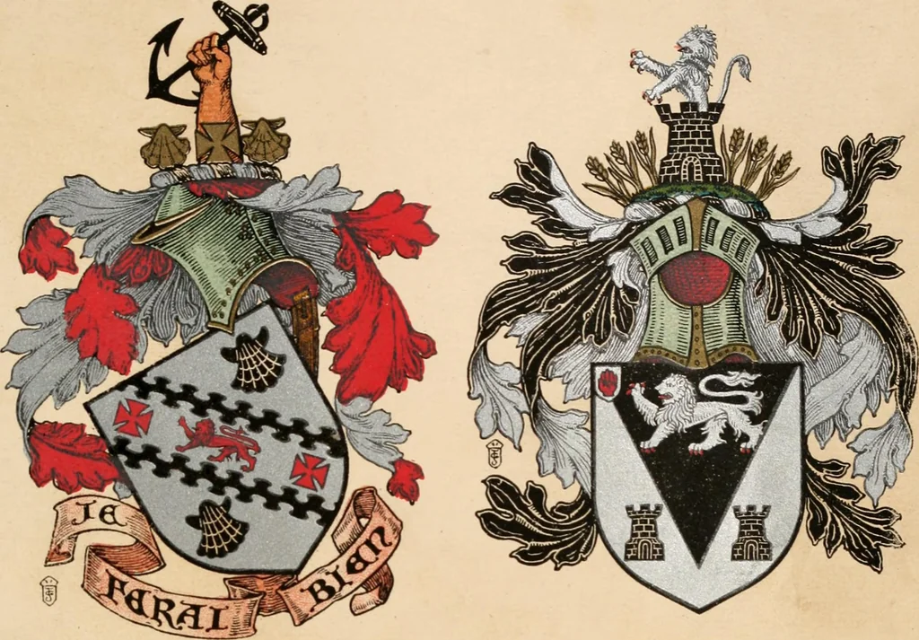 An illustration from Armorial families : a directory of gentlemen of coat-armour, 1905, leaf 322