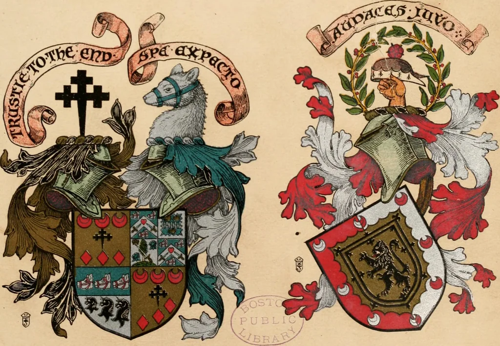 An illustration from Armorial families : a directory of gentlemen of coat-armour, 1905, leaf 322