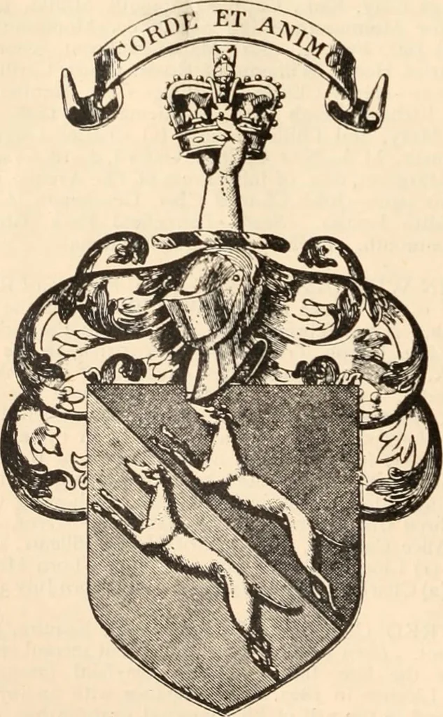An illustration from Armorial families : a directory of gentlemen of coat-armour, 1905, leaf 327