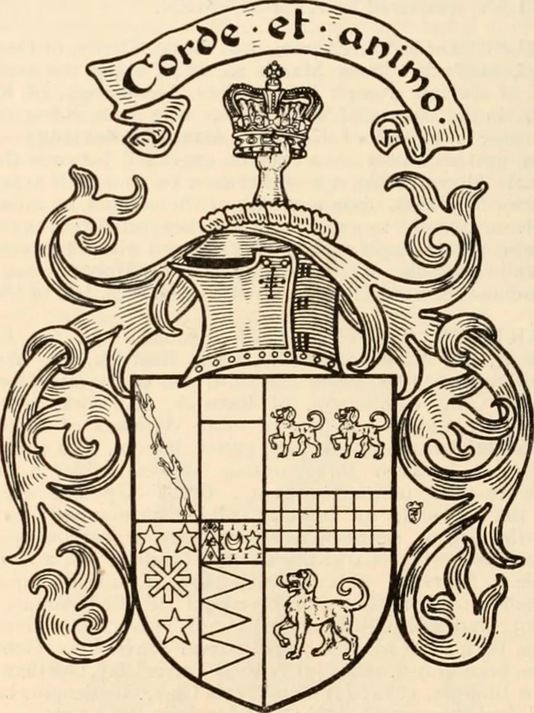 An illustration from Armorial families : a directory of gentlemen of coat-armour, 1905, leaf 327