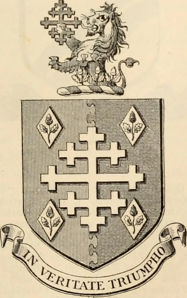 An illustration from Armorial families : a directory of gentlemen of coat-armour, 1905, leaf 328