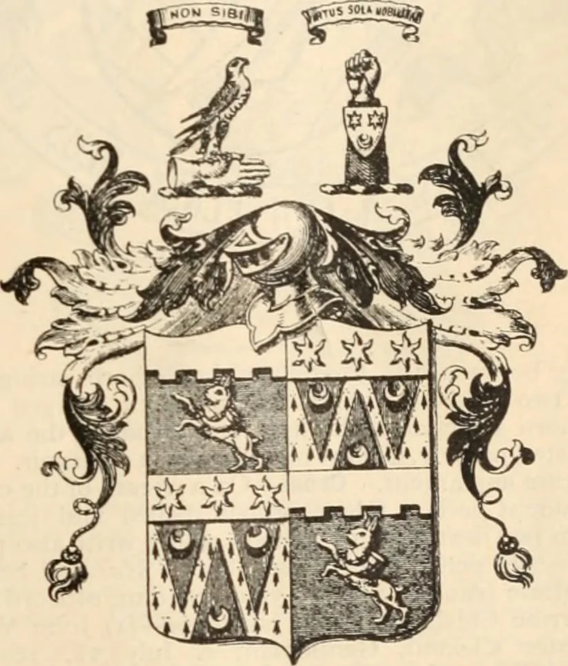An illustration from Armorial families : a directory of gentlemen of coat-armour, 1905, leaf 328