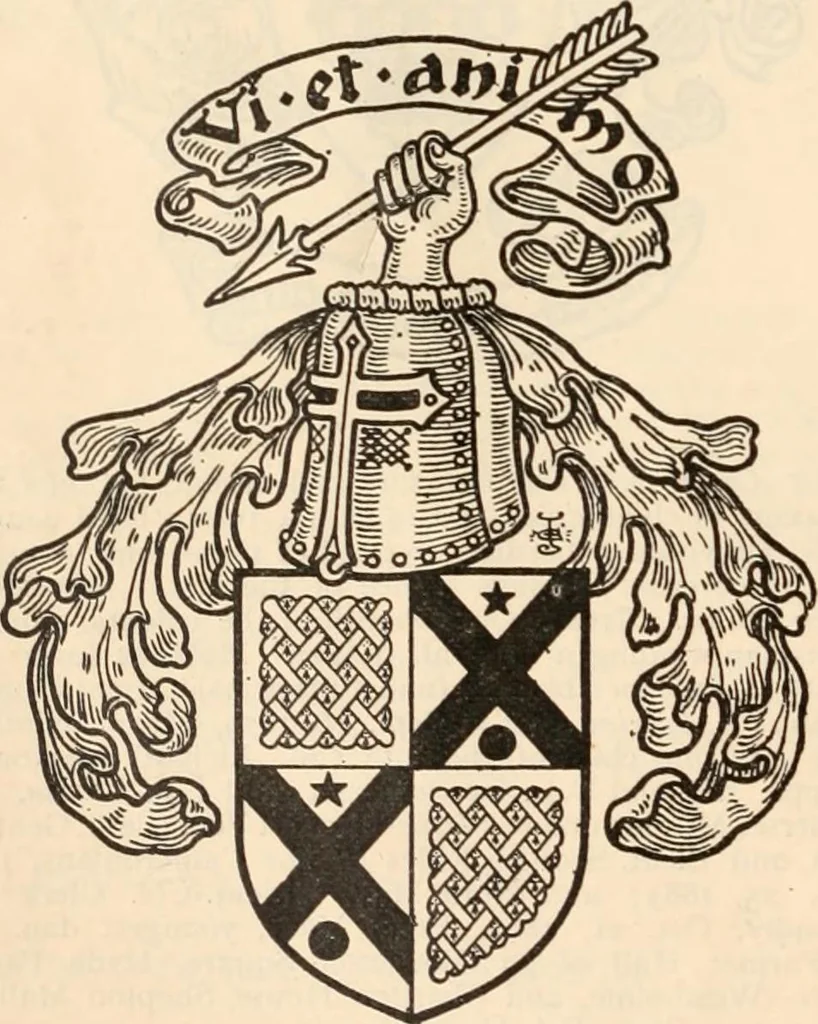An illustration from Armorial families : a directory of gentlemen of coat-armour, 1905, leaf 331