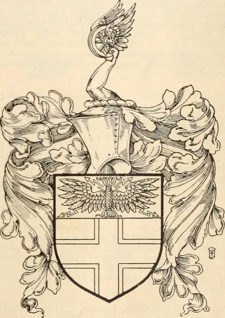 An illustration from Armorial families : a directory of gentlemen of coat-armour, 1905, leaf 332