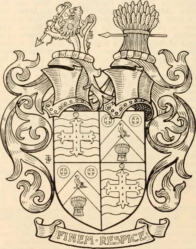 An illustration from Armorial families : a directory of gentlemen of coat-armour, 1905, leaf 333