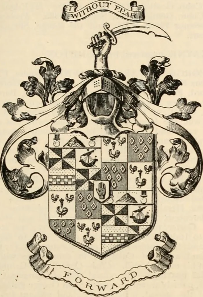 An illustration from Armorial families : a directory of gentlemen of coat-armour, 1905, leaf 338