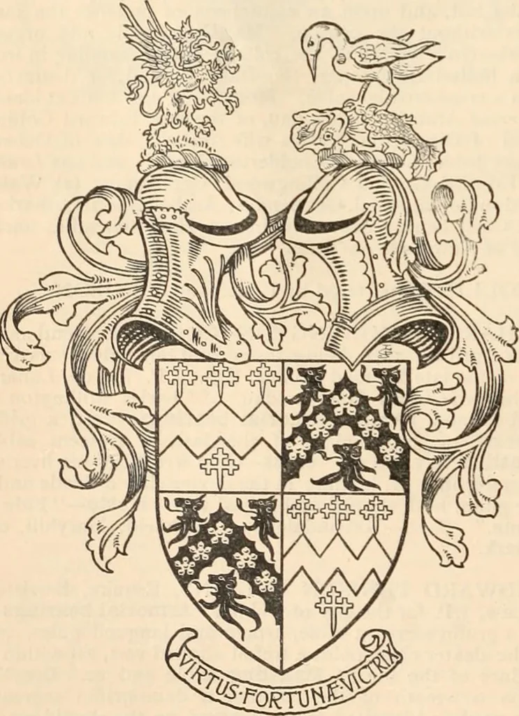 An illustration from Armorial families : a directory of gentlemen of coat-armour, 1905, leaf 345