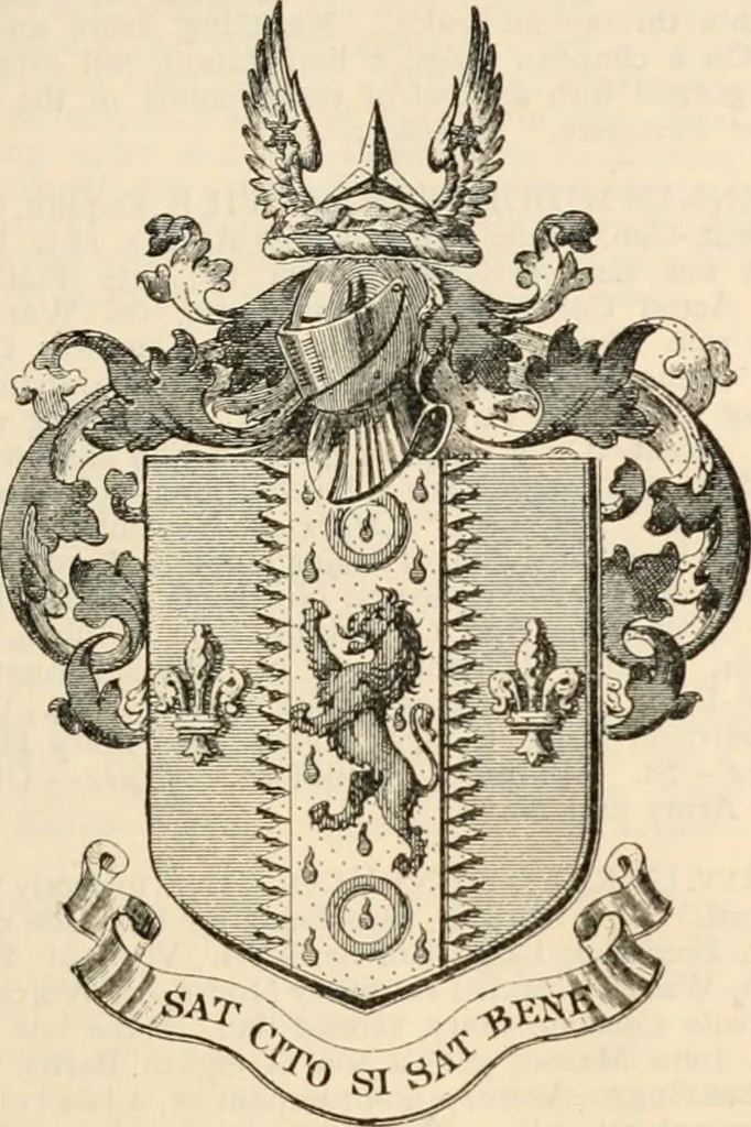 An illustration from Armorial families : a directory of gentlemen of coat-armour, 1905, leaf 346