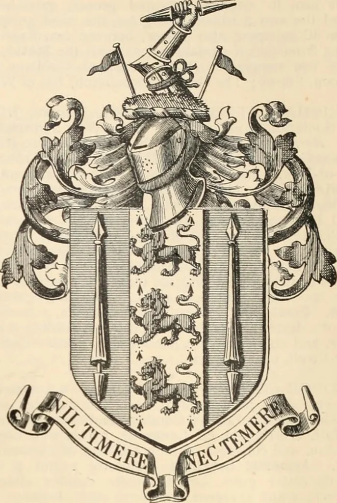 An illustration from Armorial families : a directory of gentlemen of coat-armour, 1905, leaf 348