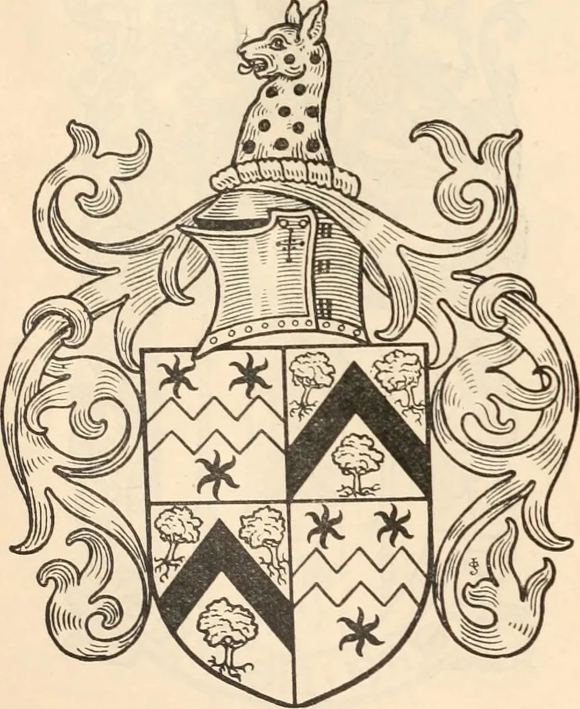 An illustration from Armorial families : a directory of gentlemen of coat-armour, 1905, leaf 349