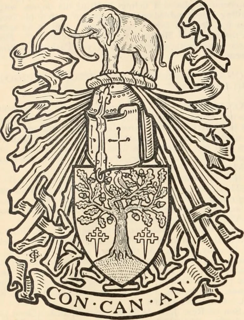 An illustration from Armorial families : a directory of gentlemen of coat-armour, 1905, leaf 351