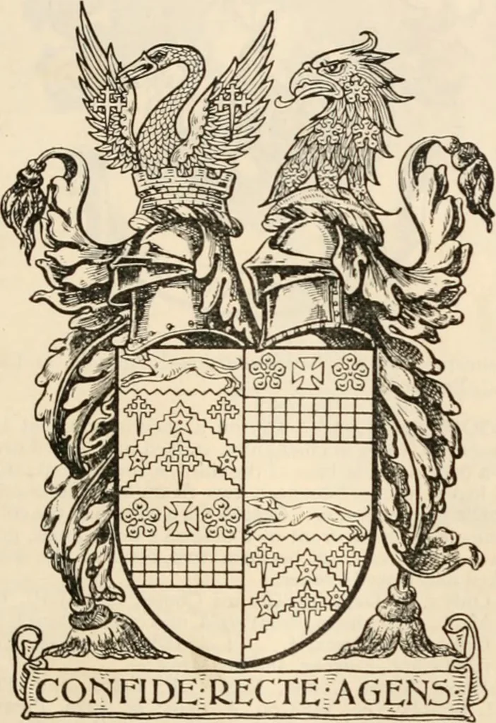 An illustration from Armorial families : a directory of gentlemen of coat-armour, 1905, leaf 356
