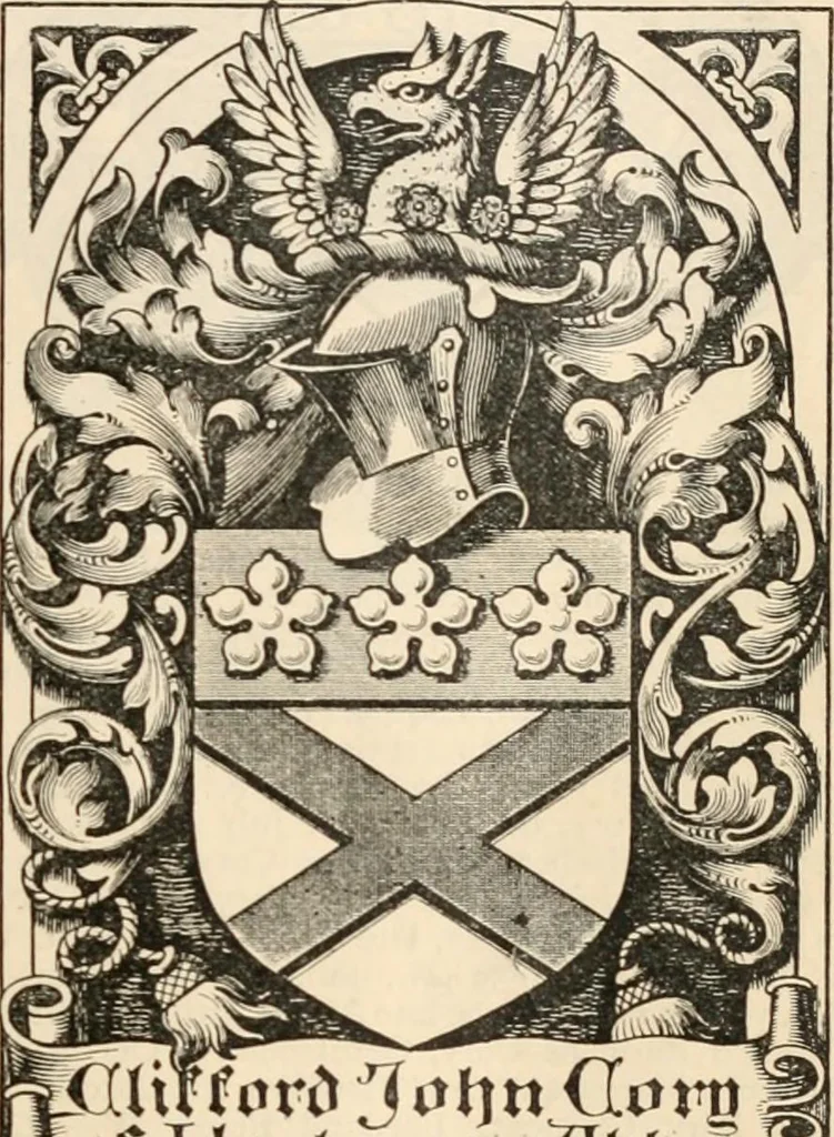 An illustration from Armorial families : a directory of gentlemen of coat-armour, 1905, leaf 366