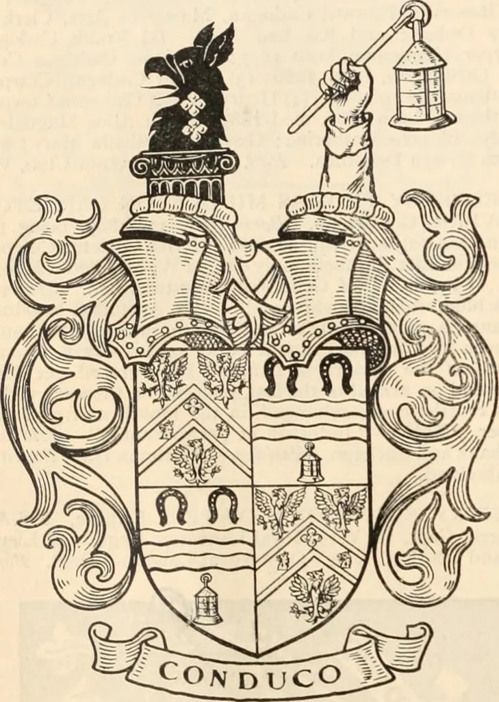 An illustration from Armorial families : a directory of gentlemen of coat-armour, 1905, leaf 373
