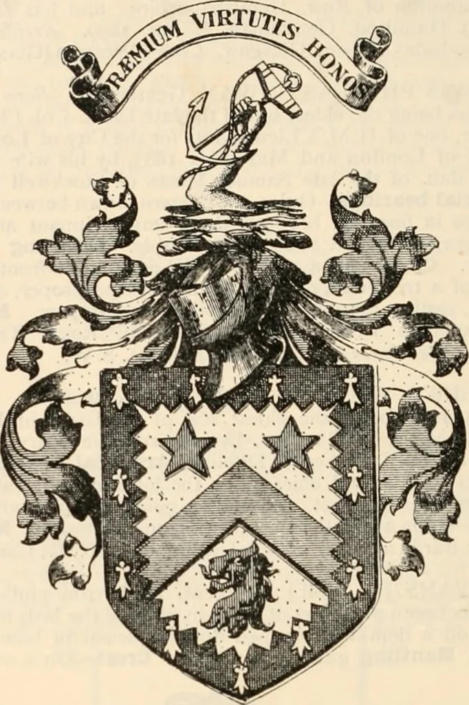 An illustration from Armorial families : a directory of gentlemen of coat-armour, 1905, leaf 373