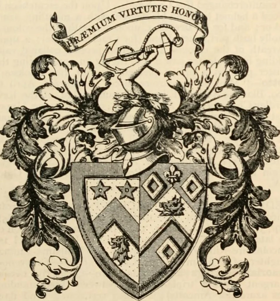 An illustration from Armorial families : a directory of gentlemen of coat-armour, 1905, leaf 374