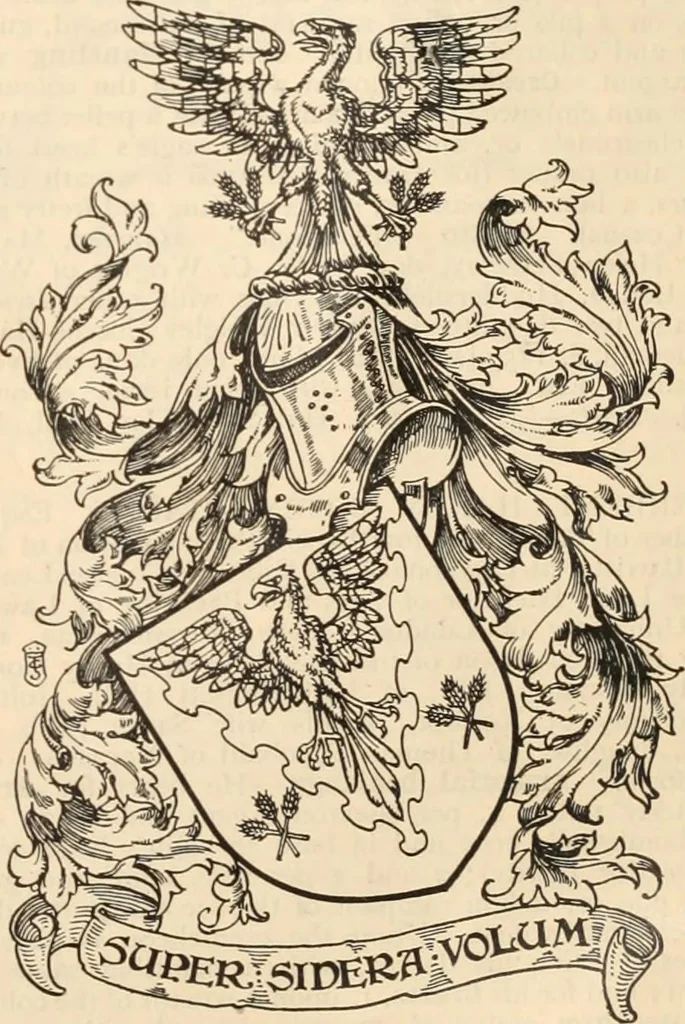 An illustration from Armorial families : a directory of gentlemen of coat-armour, 1905, leaf 374