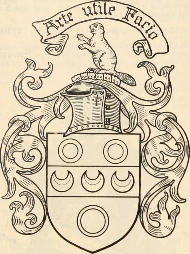 An illustration from Armorial families : a directory of gentlemen of coat-armour, 1905, leaf 377