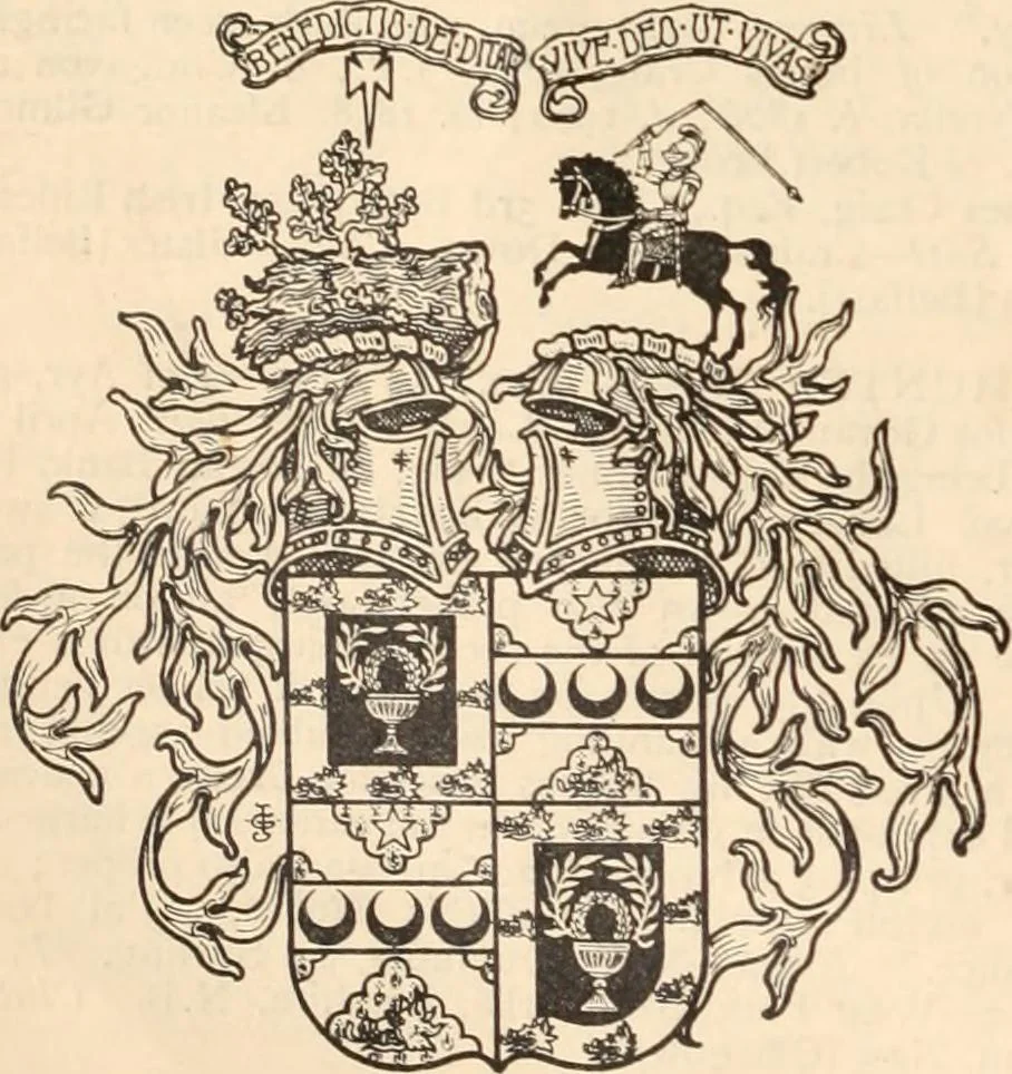 An illustration from Armorial families : a directory of gentlemen of coat-armour, 1905, leaf 377